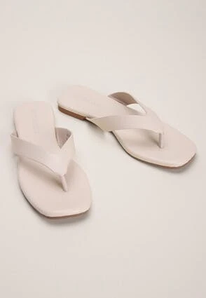 Womens Cream Square Toe Post Sandal Womens Cream Square Toe Post Sandal -Fashion Women's Clothing Sales 181654pls 9aa26894834151b