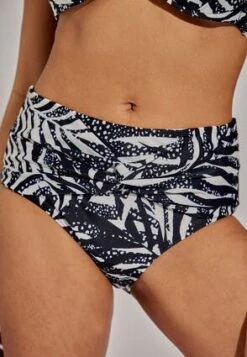 Womens Black Tropical High Waist Bikini Bottoms -Fashion Women's Clothing Sales 181808pls 62e769b0b2a08b9