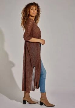 Womens Brown Lurex Longline Cardigan 5 Womens Brown Lurex Longline Cardigan -Fashion Women's Clothing Sales 181869pls 12ab967042b5021