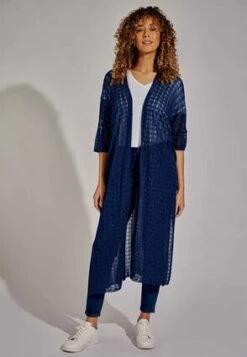 Womens Navy Lurex Longline Cardigan -Fashion Women's Clothing Sales 181977pls 7ca221274106c1e