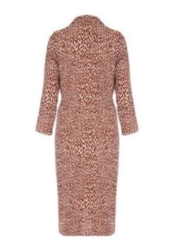 Womens Brown Animal Print Midi Shirt Dress -Fashion Women's Clothing Sales 182339pls 934e4bb30dd4eba