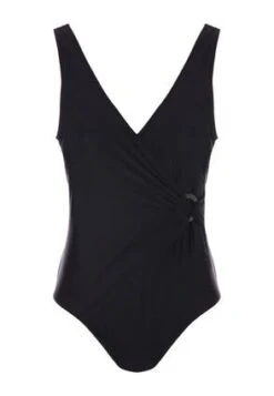 Womens Black Control V-Neck Swimsuit -Fashion Women's Clothing Sales 182478pls 16c2a37c199e372