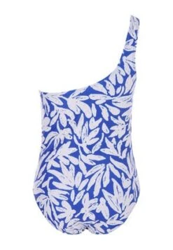 Womens Blue Leaf One Shoulder Control Swimsuit 3 Womens Blue Leaf One Shoulder Control Swimsuit -Fashion Women's Clothing Sales 182524pls 99f54b0d3657aca