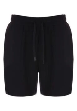 Womens Black Drawcord Waist Shorts
