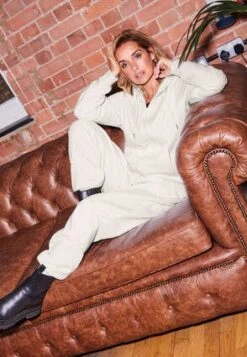 Womens Grey Cuffed Joggers