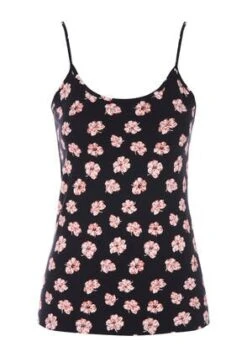 Womens Black Floral Cami Vest -Fashion Women's Clothing Sales 183318pls 2b032306ceae9de