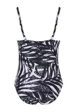 Womens Black Tropical Control V-Neck Swimsuit -Fashion Women's Clothing Sales 183406pls fd3475423c0c5e3