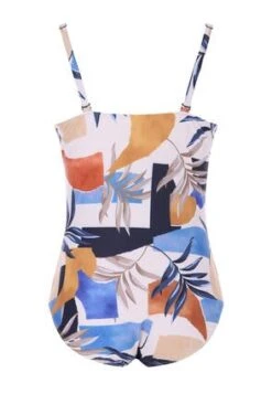 Womens Blue Palm Print Swimsuit -Fashion Women's Clothing Sales 183412pls 3f62706d87de0b1