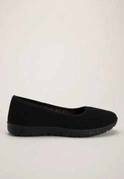 Womens Black Slip On Trainers