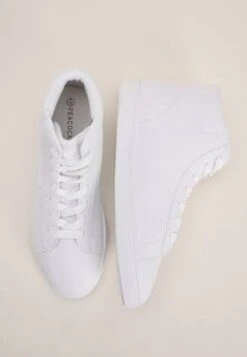 Womens White Lace Up High-Top Trainers -Fashion Women's Clothing Sales 183532pls 3a9c676673f29e5