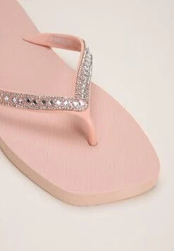 Womens Pink Jewel Flip Flops -Fashion Women's Clothing Sales 183618pls f433085b48f1efc