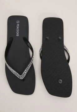 Womens Black Jewel Flip Flops -Fashion Women's Clothing Sales 183645pls bffe293b23a2c2b