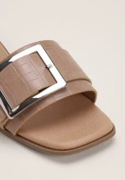 Womens Taupe Crocodile Square Toe Sandal -Fashion Women's Clothing Sales 184267pls e020e8214d769ab