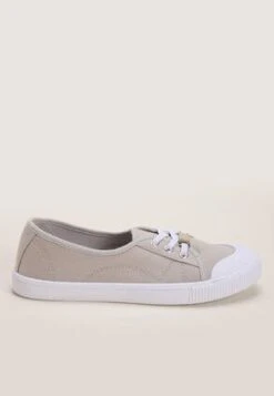 Womens Plain Stone Casual Slip On Trainers