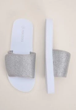 Womens Silver Velcro Sliders -Fashion Women's Clothing Sales 184295pls 1e5652f96cd2e4b