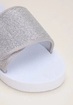 Womens Silver Velcro Sliders -Fashion Women's Clothing Sales 184317pls c54daffc6691fdc