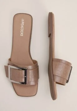 Womens Taupe Crocodile Square Toe Sandal -Fashion Women's Clothing Sales 184336pls 23f0aab6f799394