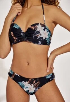 Womens Blue Black Floral Print Bikini Top -Fashion Women's Clothing Sales 184485pls a9fa825f871cd85