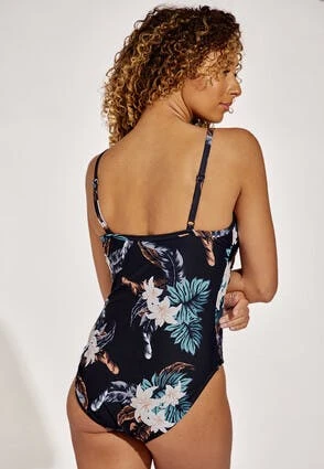 Womens Black Blue Floral Control Swimsuit Womens Black Blue Floral Control Swimsuit -Fashion Women's Clothing Sales 184561pls 499b8ef2a042512