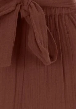 Womens Brown Tie Waist Cotton Trousers -Fashion Women's Clothing Sales 184721pls 76cc359ac9fcc2b