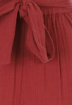 Womens Red Tie Waist Cotton Trousers -Fashion Women's Clothing Sales 184746pls 1f56a897f1b25bd