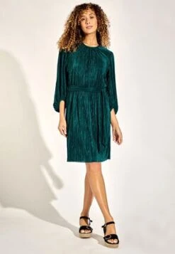 Womens Green Plisse Belted Dress -Fashion Women's Clothing Sales 184850pls 2931c19e4e41a0f