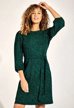 Womens Green and Black Animal Print Dress Womens Green And Black Animal Print Dress -Fashion Women's Clothing Sales 184886pls d7a5d49855fe278