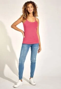 Womens Pink Stretch Cami Vest -Fashion Women's Clothing Sales 185024pls ff8e5f9667a2f3d