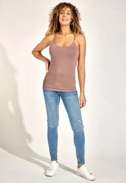 Womens Taupe Stretch Cami Vest -Fashion Women's Clothing Sales 185025pls 53a1c9bd58133a5
