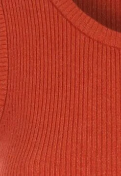 Womens Rust Ribbed Sleeveless Dress -Fashion Women's Clothing Sales 185224pls 7dfc79a0dee3e5a