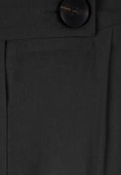 Womens Black Linen Statement Button Trousers -Fashion Women's Clothing Sales 185472pls ccbb5d77560a22b