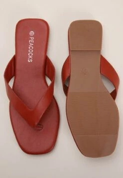 Womens Red Square Toe Post Sandal -Fashion Women's Clothing Sales 186027pls ffa73864f010485