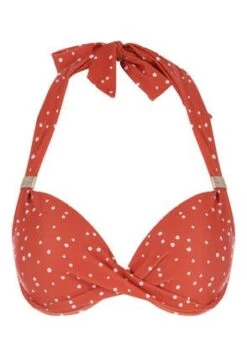 Womens Orange Spot Bikini Top