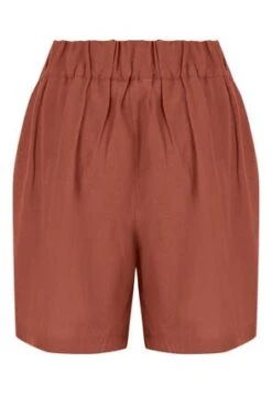 Women Brown Linen Tailored Shorts -Fashion Women's Clothing Sales 186489pls 52ea989e5219e66