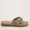 Womens Silver Jewel Comfort Sandal