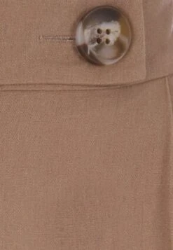 Womens Camel Linen Statement Button Trousers -Fashion Women's Clothing Sales 186960pls 60c7825e5249236