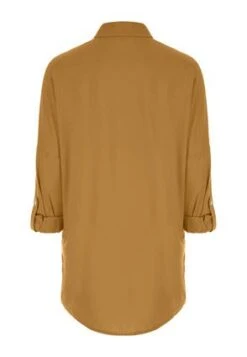 Womens Mustard Linen Shirt -Fashion Women's Clothing Sales 187010pls 19d8ef2ca824b5a
