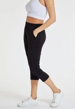 Womens Black Casual Cropped Trousers -Fashion Women's Clothing Sales 187323pls 6a338309d40ca6a