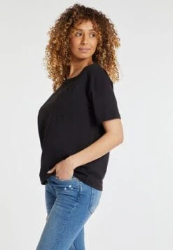 Womens Black Cotton Pocket T-Shirt -Fashion Women's Clothing Sales 187333pls f3426cfae9fb7aa