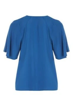 Womens Blue Loose Fit Overhead Blouse -Fashion Women's Clothing Sales 187558pls c920209091f6546