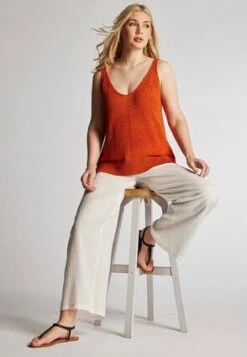 Womens Cream Wide Leg Trousers