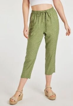 Womens Green & White Spot Cropped Trousers -Fashion Women's Clothing Sales 188598pls 4e5ab133345f350