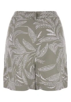 Womens Sage Leaf Front Pleat Shorts -Fashion Women's Clothing Sales 188832pls 62d7777d335b5ec