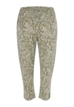 Womens Green Paisley Casual Cropped Trousers -Fashion Women's Clothing Sales 188860pls ca14083b93afcfa