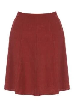 Womens Burgundy High Waisted Flippy Skirt