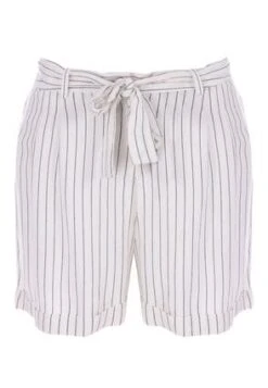 Womens White Linen Pinstripe Shorts -Fashion Women's Clothing Sales 188930pls 87c32650196a554