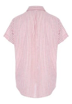 Womens Red Stripe Capped Sleeve Shirt -Fashion Women's Clothing Sales 188941pls 5a419a93080cfe5