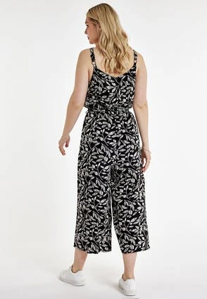 Womens Black Leaf Sleeveless Jumpsuit Womens Black Leaf Sleeveless Jumpsuit -Fashion Women's Clothing Sales 189122pls 821d4eefcbe6d28