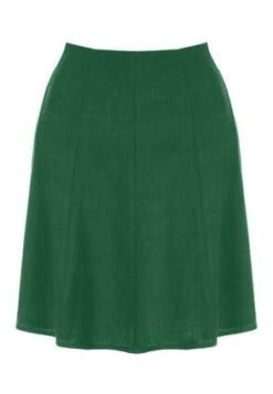 Womens Green High Waisted Flippy Skirt