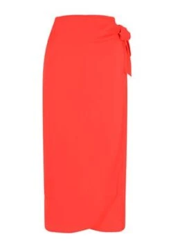 Womens Orange Satin Wrap Skirt -Fashion Women's Clothing Sales 189343pls 7ec55ee4875d649